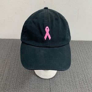 Breast Cancer Awareness Baseball Hat Womens OSFA Black Pink Ribbon New Balance